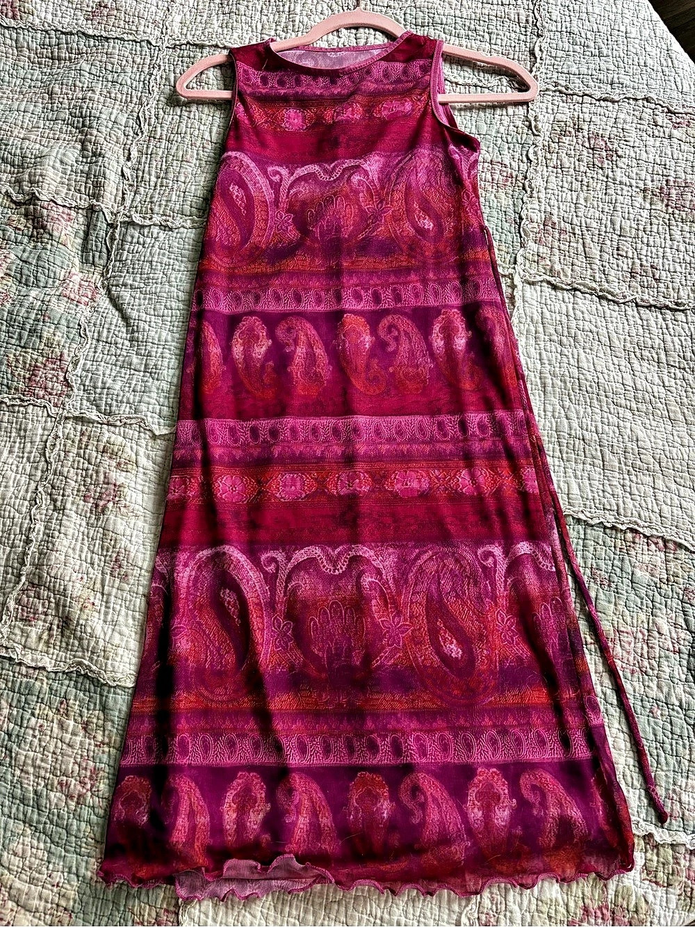 Philly Paisley Maxi Dress in Pink & Purple Size 4